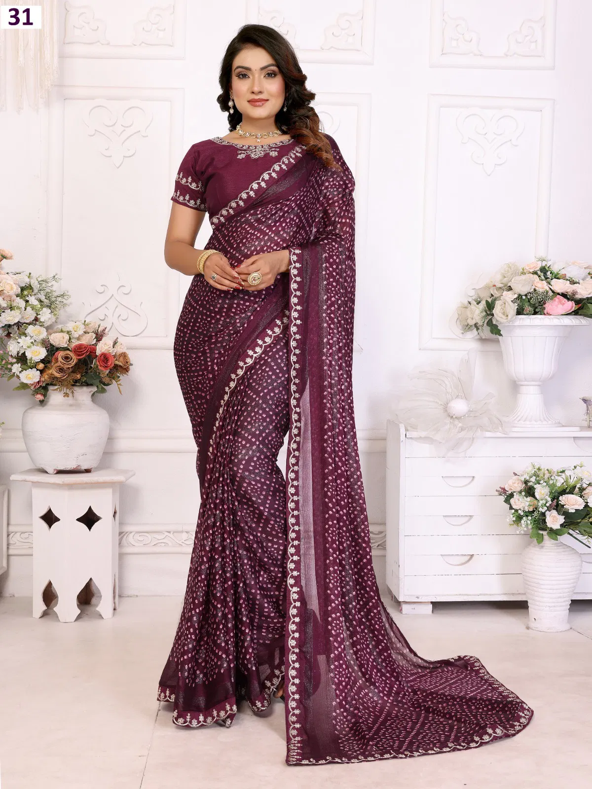 Prima 25 To 32 Chiffon Printed Saree Wholesale Clothing Distributors In India